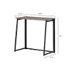 12116 Natural White Oak Industrial Folding Desk - Evane-5