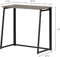12116 Natural White Oak Industrial Folding Desk - Evane-5