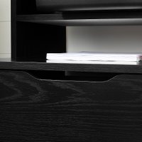 12222 Black Oak Desk with Hutch and Storage - Holland-3