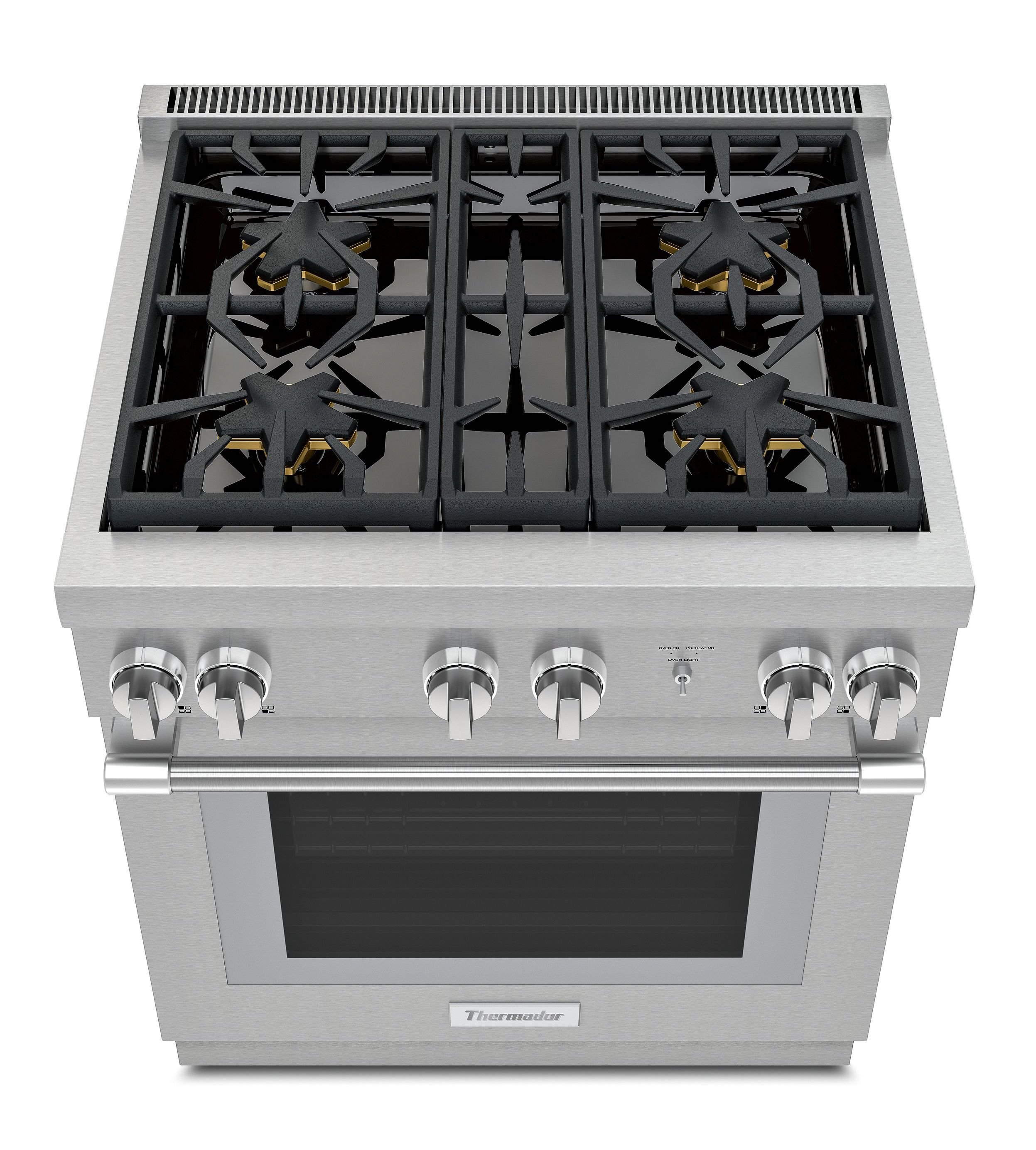 PRG304WH Thermador 30 Inch Pro Harmony Convection Gas Range with 4 Burners - 3.6 cu. ft., Stainless Steel-2