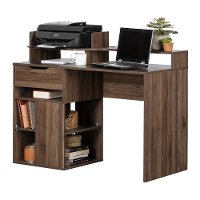 12224 Natural Walnut Desk with Hutch and Storage - Holland-6