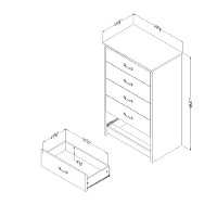 12230 Farmhouse Weathered Oak Chest of Drawers - Tassio-7