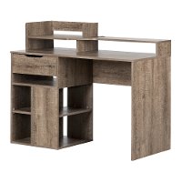12286 Weathered Oak Desk with Hutch and Storage - Holland-2
