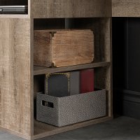 12286 Weathered Oak Desk with Hutch and Storage - Holland-5