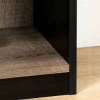 12317 Weathered Oak and Ebony 5-Shelf Bookcase - Axess-4