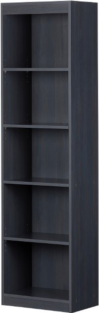 12334 Blueberry 5-Shelf Narrow Bookcase - Axess-2