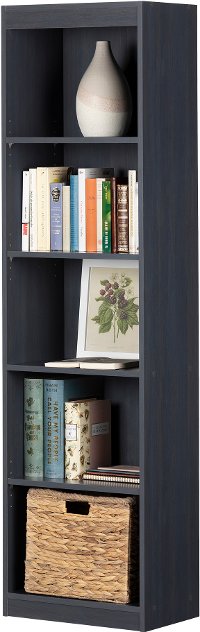 12334 Blueberry 5-Shelf Narrow Bookcase - Axess-5