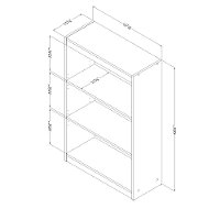 12335 Blueberry 3-Shelf Bookcase - Axess-6
