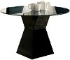 Modern Round Glass Dining Table - Mauna