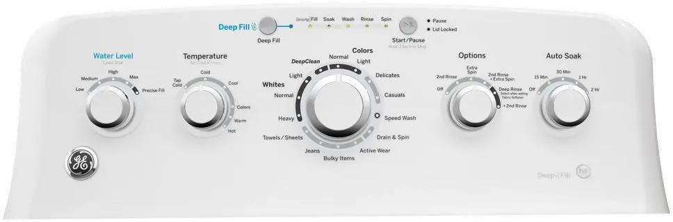 GTW465ASNWW GE 14 Cycle Agitator Top Load Washer - 4.5 cu. ft. White-3