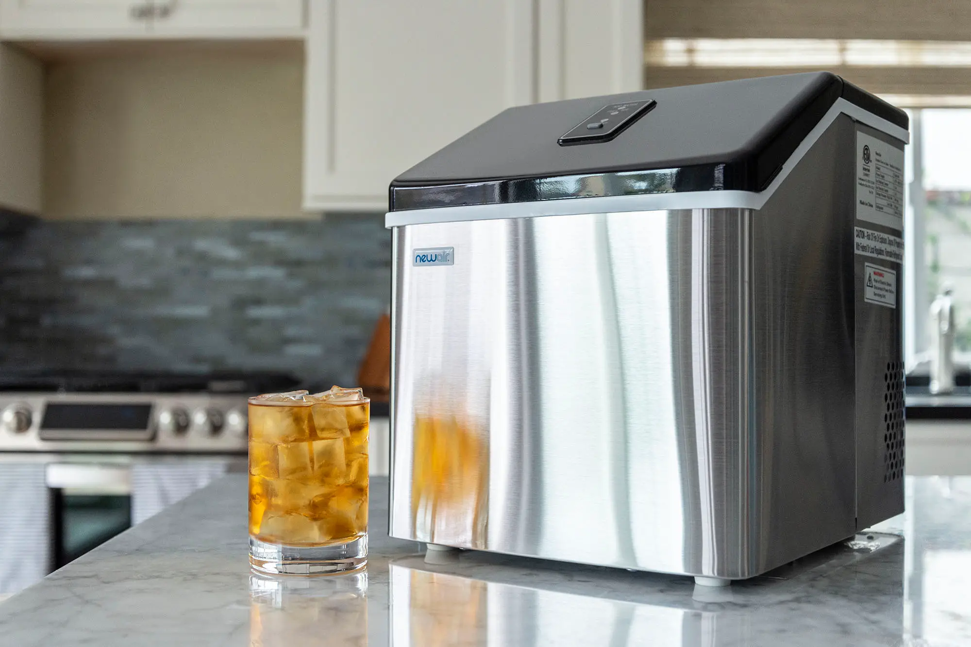 CLEARICE40/ICE/MAKER NewAir Portable Countertop Ice Maker - Stainless Steel-6