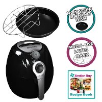 Avalon Bay Black 3.7 Quart Manual Air Fryer