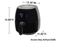 Avalon Bay Black 3.7 Quart Digital Air Fryer-7