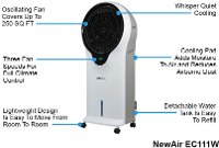 EC111W NewAir EC111W Portable Evaporative Cooler-7
