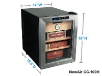 CC-100H NewAir 250 Count Cigar Heater and Cooler Humidor-7