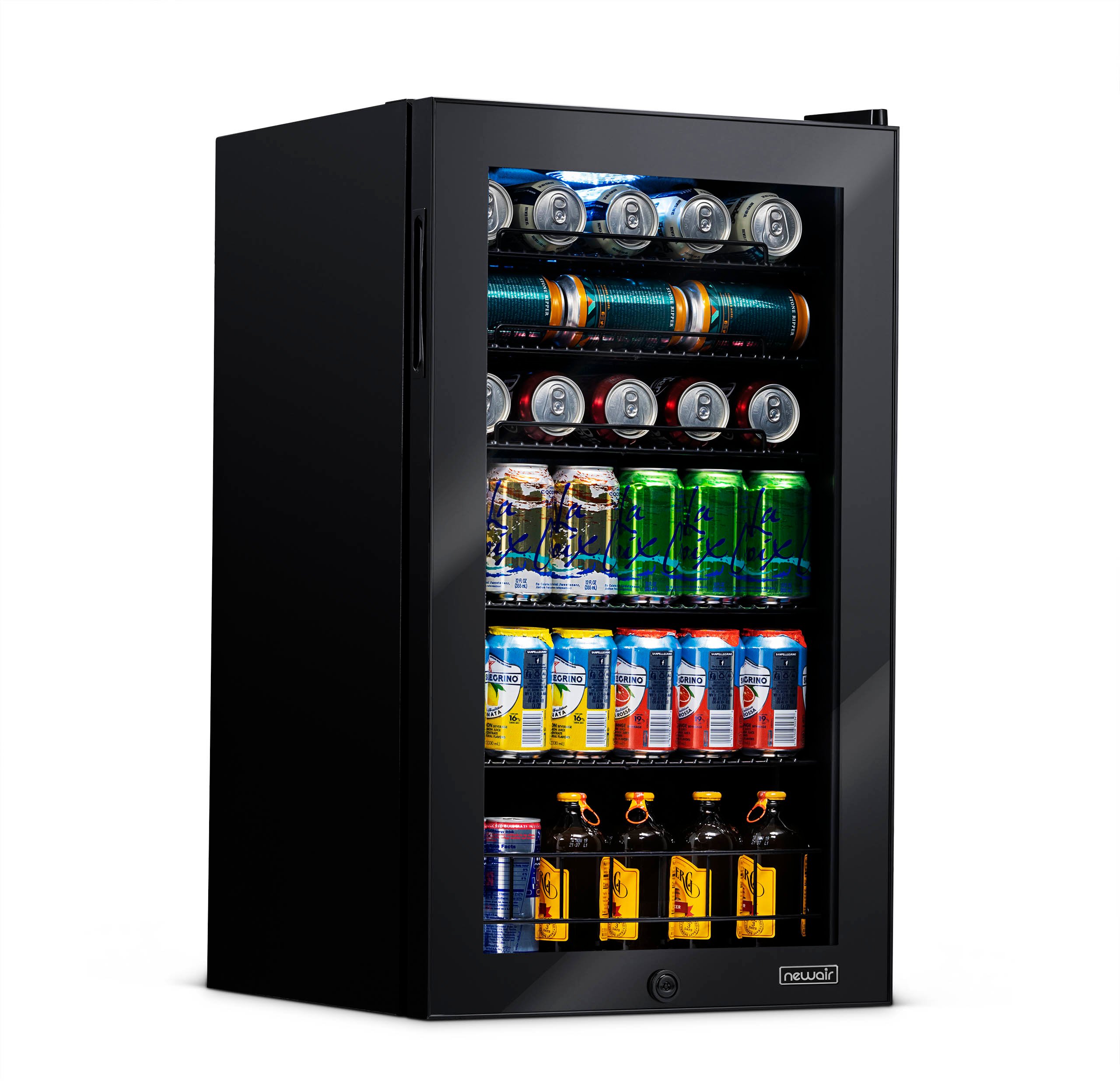 AB-1200B NewAir 126 Can Beverage Cooler - Black-1