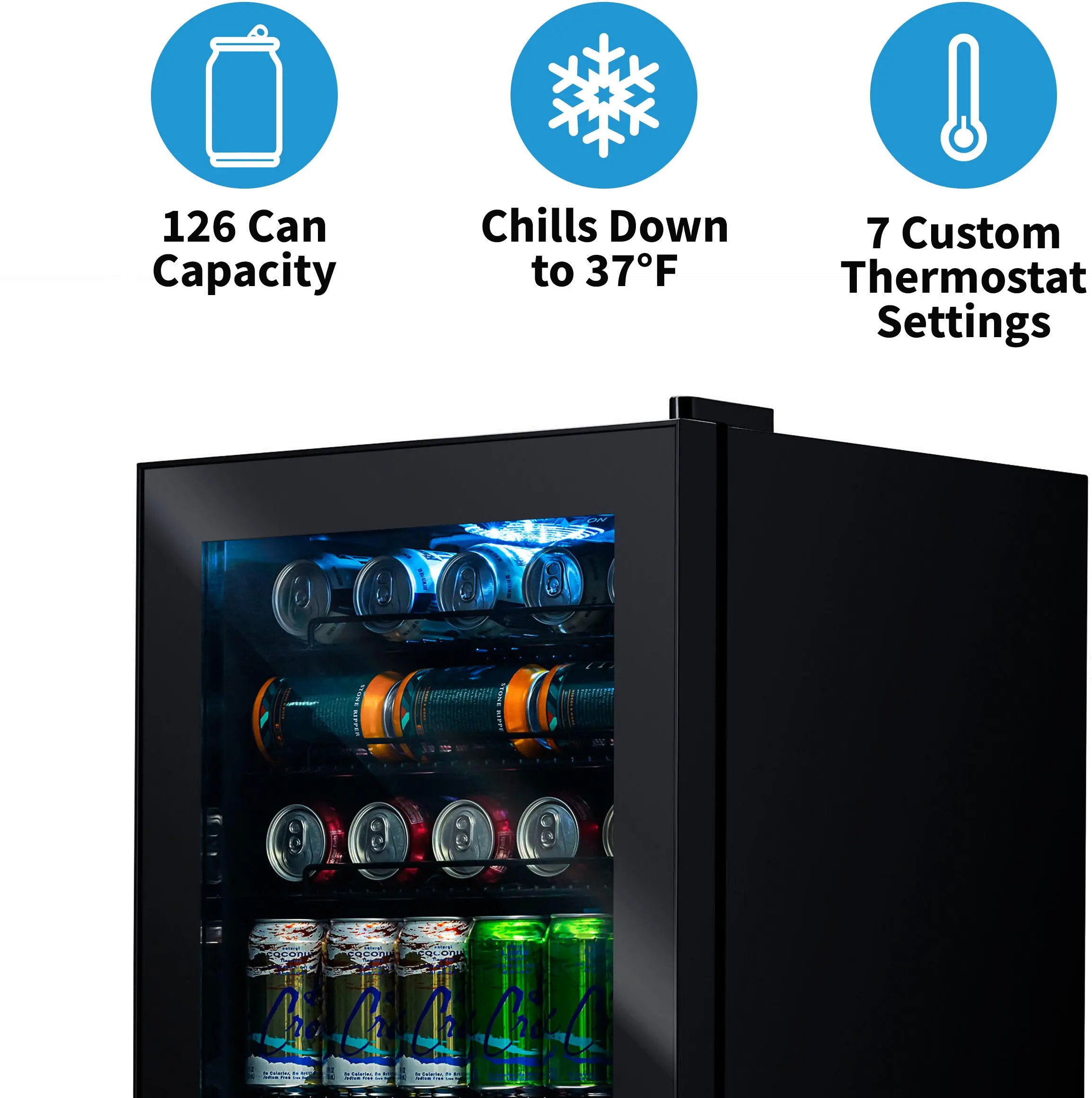 AB-1200B NewAir 126 Can Beverage Cooler - Black-7