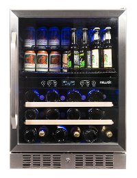 AWB-400DB NewAir Dual Zone Beverage and Wine Cooler - Stainless Steel-1
