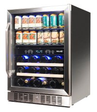AWB-400DB NewAir Dual Zone Beverage and Wine Cooler - Stainless Steel-2