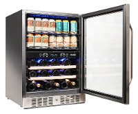 AWB-400DB NewAir Dual Zone Beverage and Wine Cooler - Stainless Steel-3