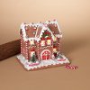 9 Inch Lighted Multi Color Holiday Clay Dough House