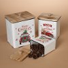 6 Inch Multi Color Metal Holiday Container with Lid