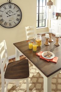White and Brown 5 Piece Counter Height Dining Set - Woodsville-2