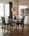 Transitional Brown and Black 5 Piece Dining Set - Kimonte