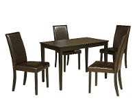 Transitional Brown and Black 5 Piece Dining Set - Kimonte-2