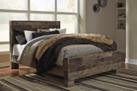 Modern Farmhouse Rustic Queen Bed - Broadmore-2