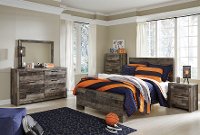 Modern Rustic 4 Piece Full Bedroom Set - Broadmore-2