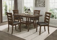 Brown Cherry 5 Piece Dining Room Set - Darla