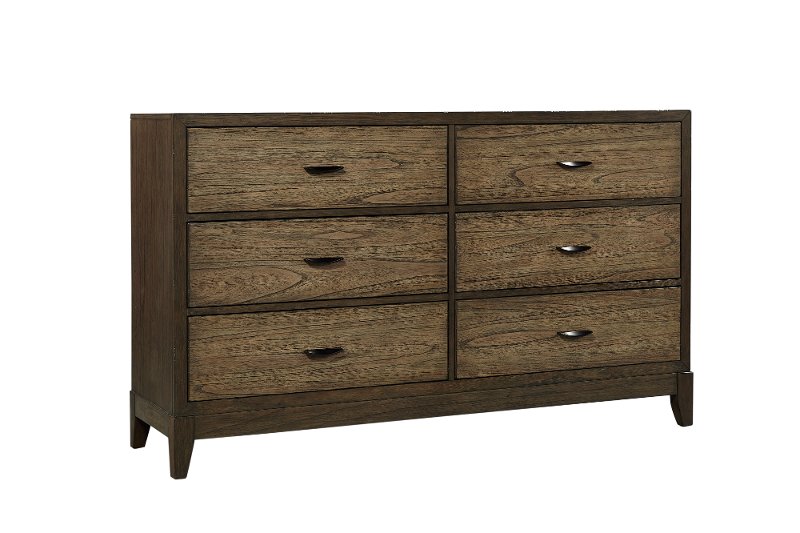 Rustic Two Tone Brown Dresser Westlake Rc Willey Furniture Store