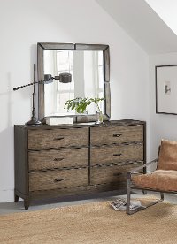 Rustic Two-Tone Brown Dresser - Westlake-3
