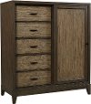 Rustic Two-Tone Brown Sliding Door Chest - Westlake