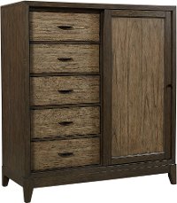 Rustic Two-Tone Brown Sliding Door Chest - Westlake