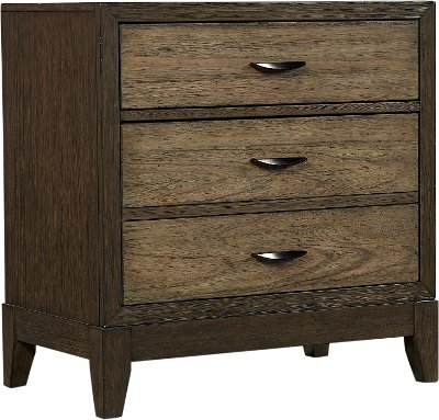 Rustic Two-Tone Brown Nightstand - Westlake