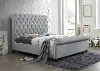 Clearance Kate Traditional Gray King Upholstered Bed