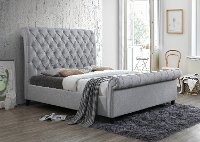 Traditional Gray King Upholstered Bed - Kate