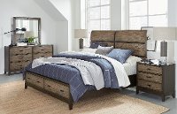 Rustic Two-Tone Brown 4 Piece Queen Bedroom Set - Westlake