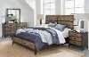 Clearance Rustic Two-Tone Brown 4 Piece King Bedroom Set - Westlake