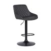 Anibal Gray Upholstered Adjustable Bar Stool