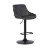 Anibal Gray Upholstered Adjustable Bar Stool