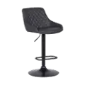 LCANSWBABLGR Anibal Gray Upholstered Adjustable Bar Stool
