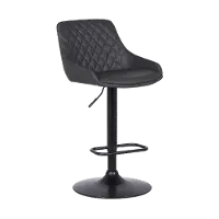 Anibal Gray Upholstered Adjustable Bar Stool