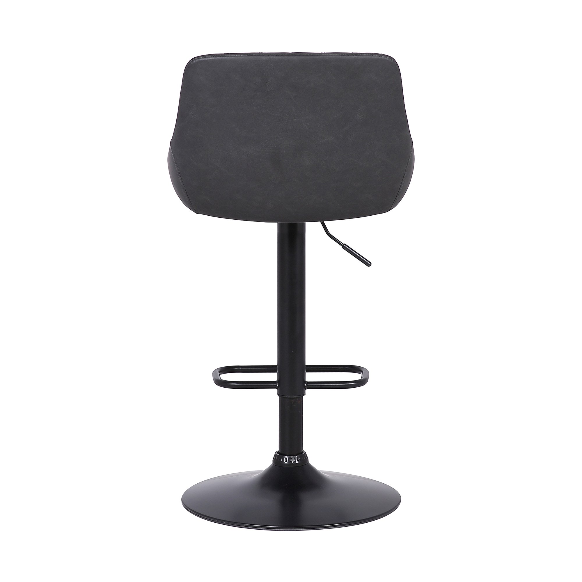 Anibal Gray Upholstered Adjustable Bar Stool-5