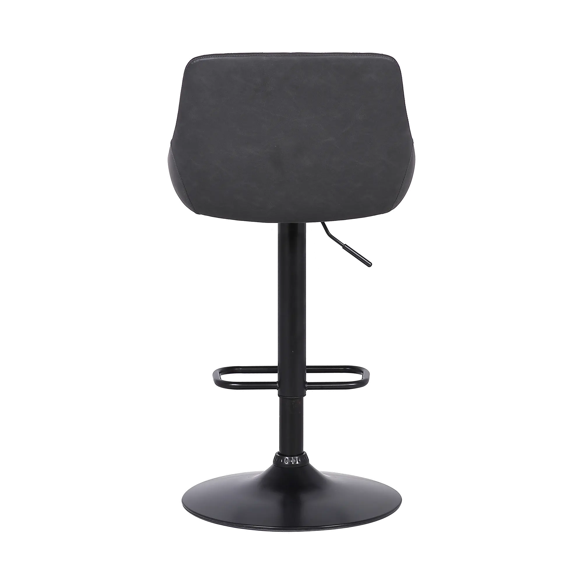 Anibal Gray Upholstered Adjustable Bar Stool-5