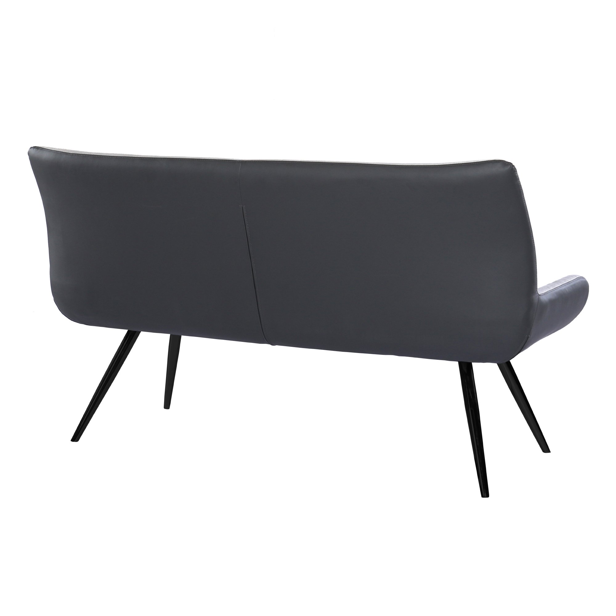 Coronado Modern Industrial Pewter Upholstered Dining Bench-2