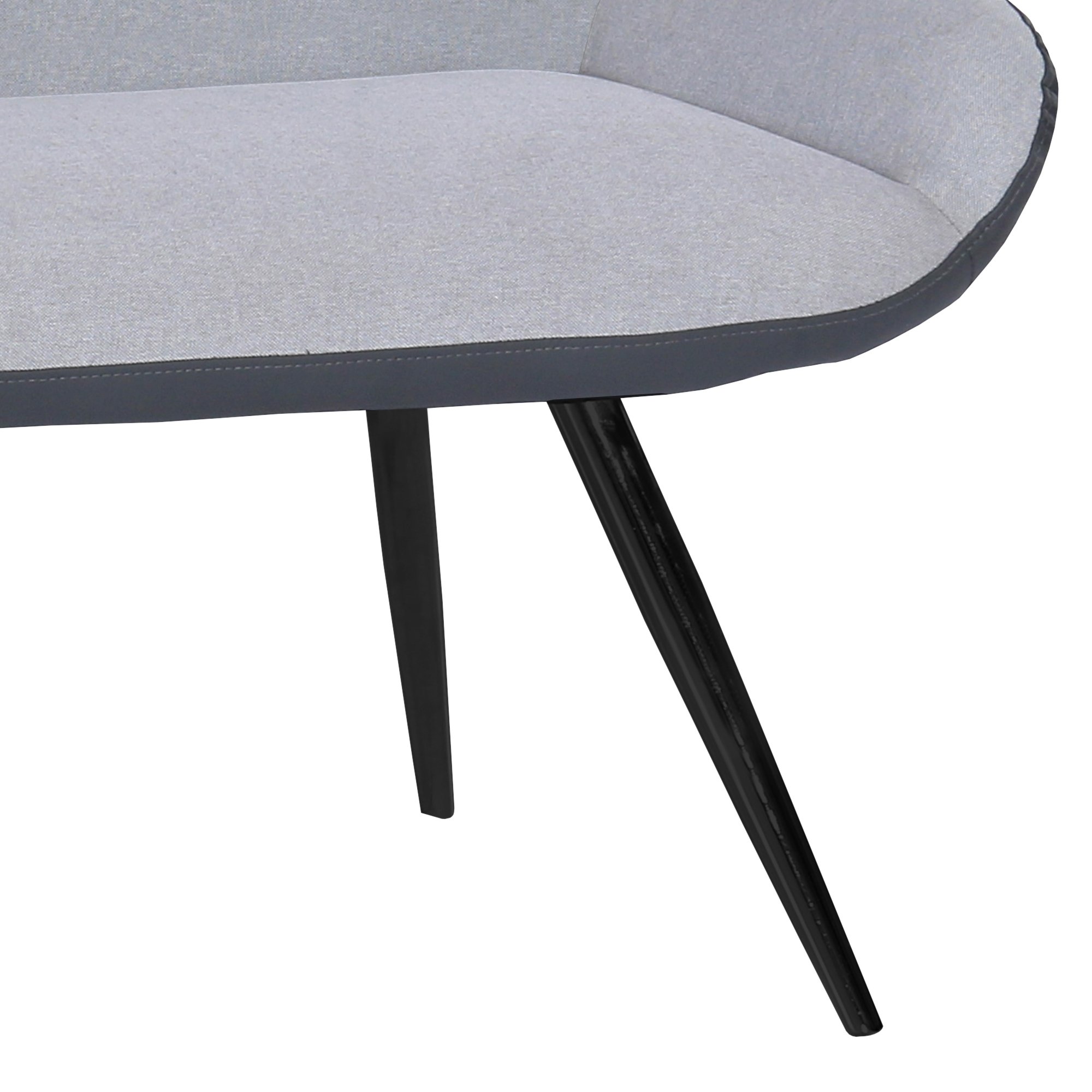 Coronado Modern Industrial Pewter Upholstered Dining Bench-5