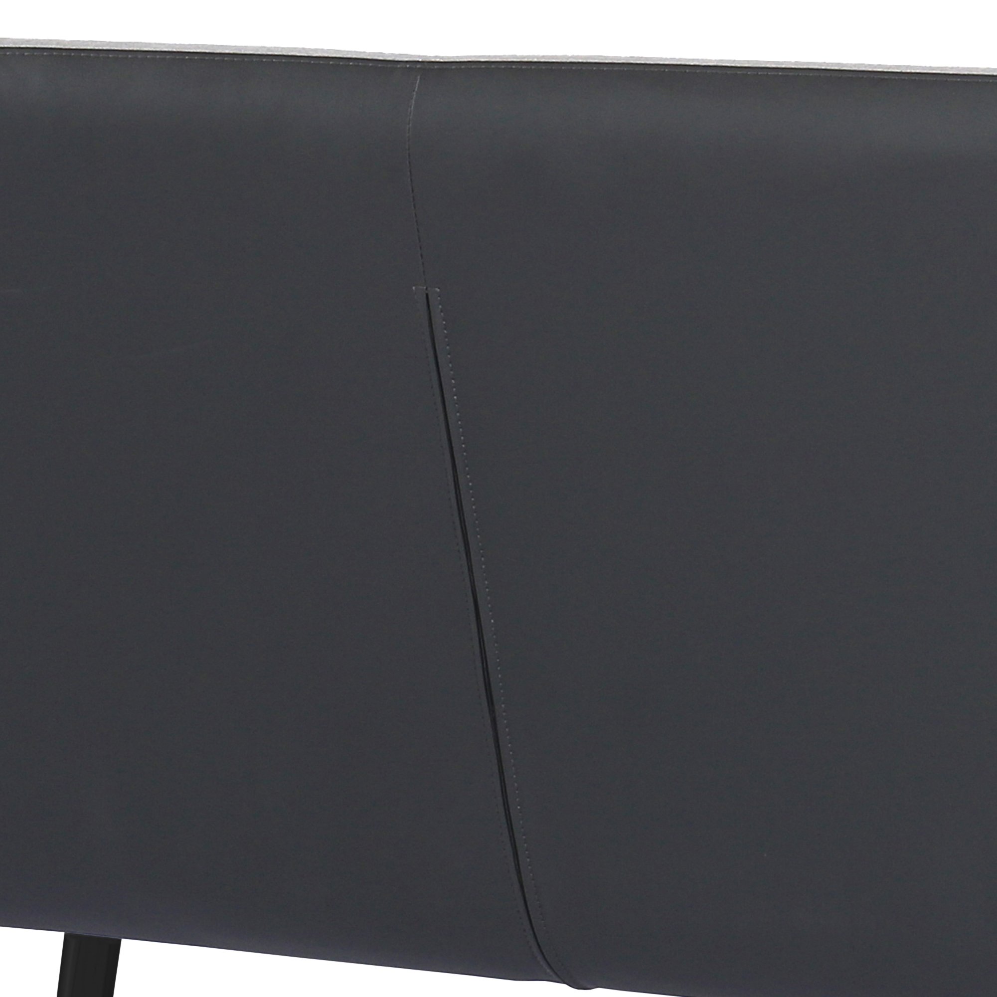 Coronado Modern Industrial Pewter Upholstered Dining Bench-6